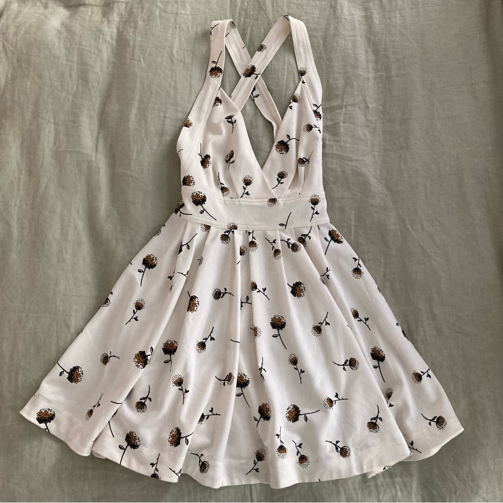 White floral dress from free people
